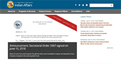 Desktop Screenshot of indianaffairs.gov