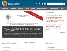 Tablet Screenshot of indianaffairs.gov